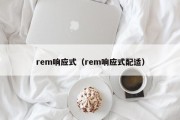 rem响应式（rem响应式配适）