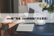 seo推广网络（seo网络推广什么意思）