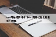 seo网站提高排名（seo网站优化上排名推广教程）