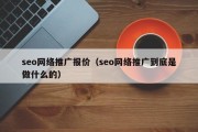 seo网络推广报价（seo网络推广到底是做什么的）