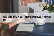 网站优化排名方式（网站优化排名软件哪些最好）