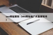 seo网站策划（seo网站推广方案策划书）