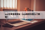 seo引擎搜索网址（seo搜索引擎入门教程）