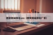 西安网站排名seo（西安网站排名厂家）