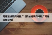 网站建设及网络推广（网站建设网络推广网站优化公司）