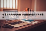 哪家公司做网站专业（专业做网站的公司哪家好）