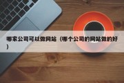 哪家公司可以做网站（哪个公司的网站做的好）