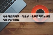 电子商务网站设计与维护（电子商务网站设计与维护实训总结）