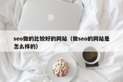 seo做的比较好的网站（做seo的网站是怎么样的）