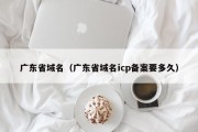 广东省域名（广东省域名icp备案要多久）