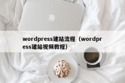 wordpress建站流程（wordpress建站视频教程）