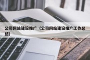 公司网站建设推广（公司网站建设推广工作总结）