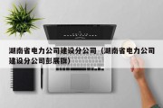 湖南省电力公司建设分公司（湖南省电力公司建设分公司彭展旗）