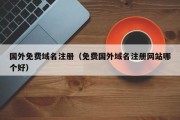 国外免费域名注册（免费国外域名注册网站哪个好）